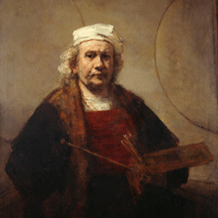 reproductie Zelfportret Rembrandt van Rijn